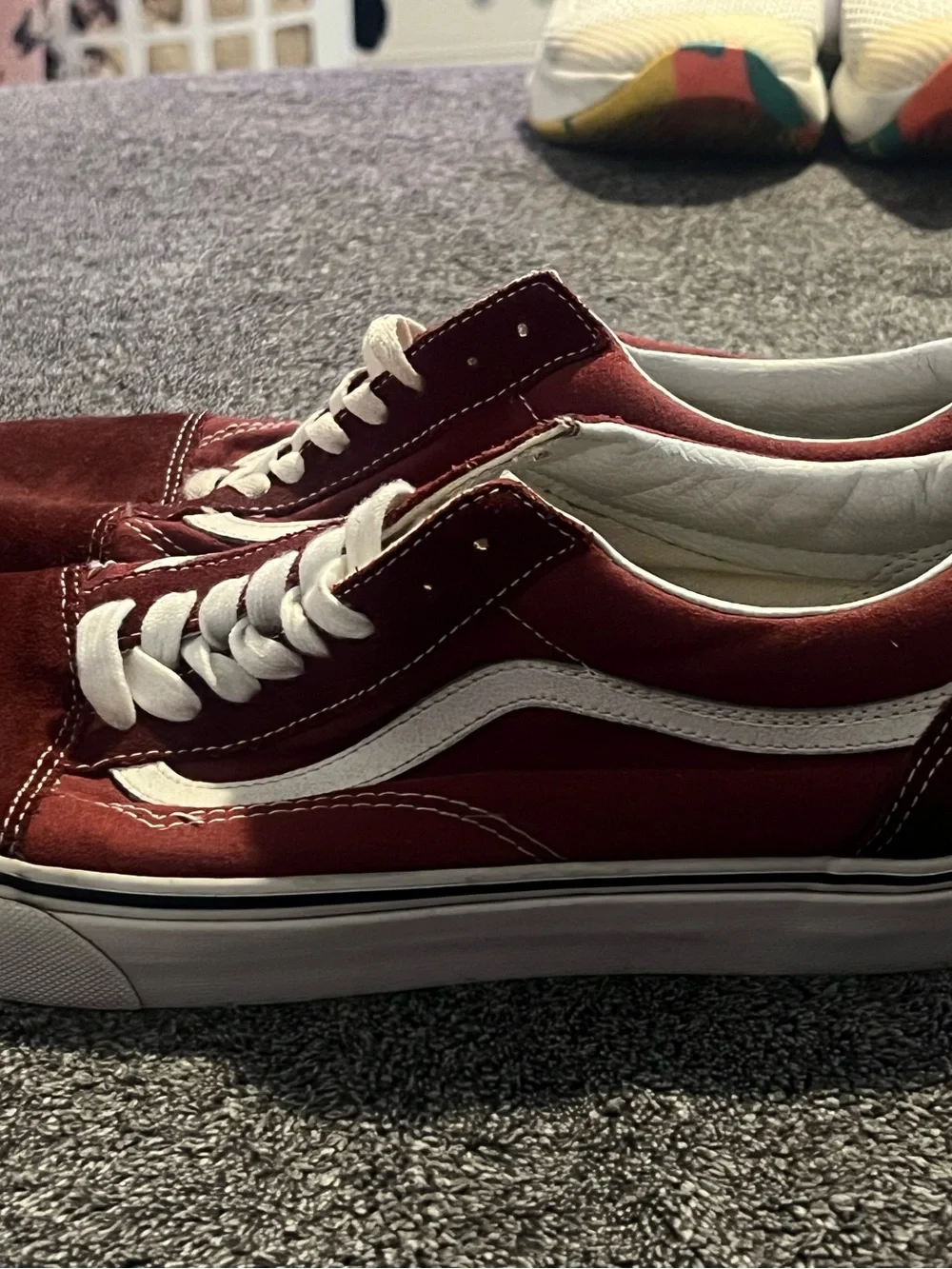 Vans Old Skool Sneakers in Burgundy and White